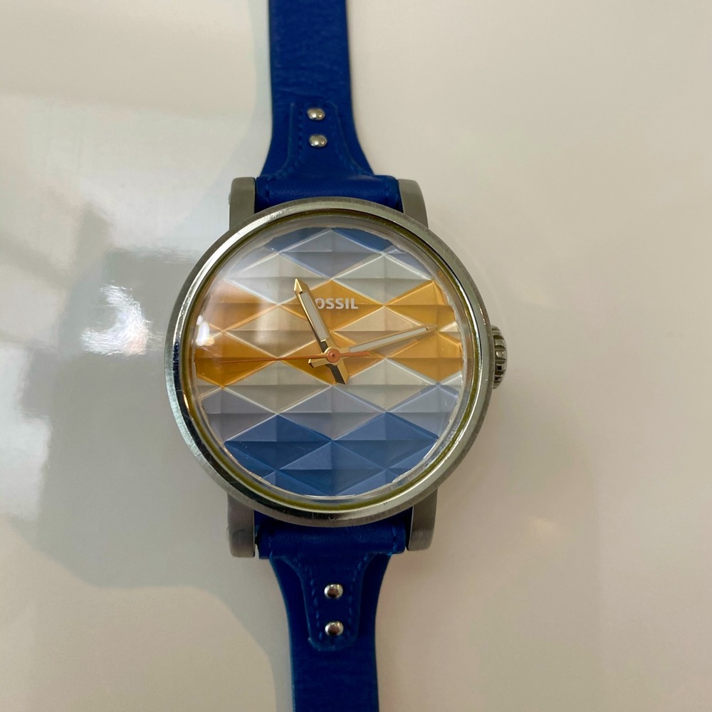 Geometric Fossil watch